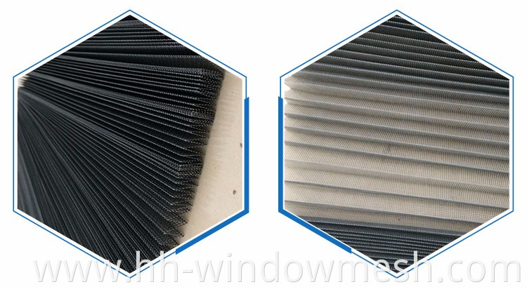 18*16 customeized printing mosquito proof fireproof fiberglass window and door screen pleated insect fly netting mesh